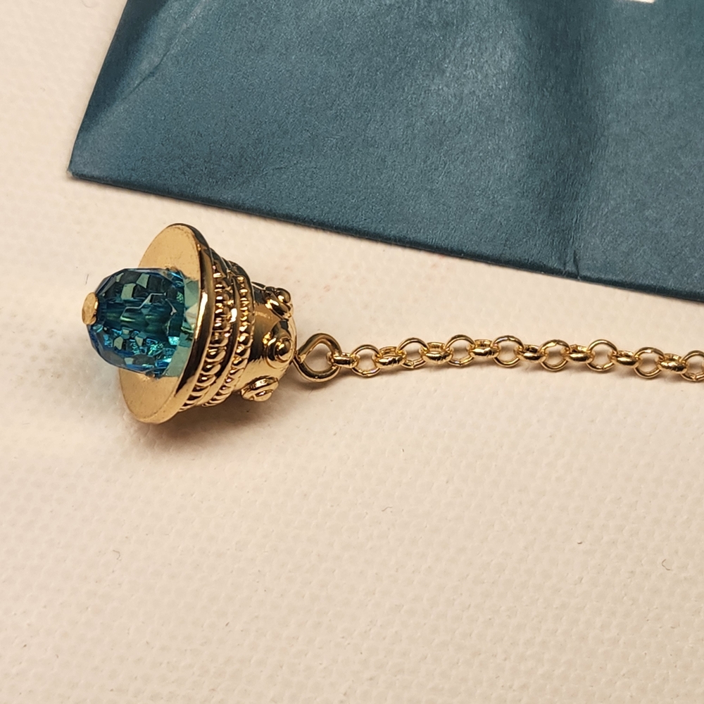 *NEW Effy Teal Bell Bag Charm - Picture 2 of 2